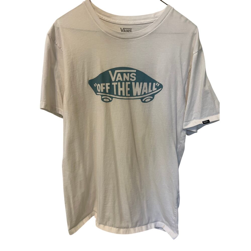 Vans Off the Wall White Short Sleeve T-Shirt Size Large Streetwear EUC